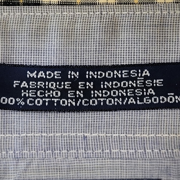 HPTommy Hilfiger Green Plaid Long Sleeve Button Up Vintage Men's Shirt Top - Picture 12 of 15